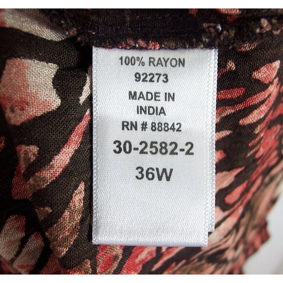 NEW Roaman's 36W Angelina Animal Print Crinkle Crepe Short Sleeve Tunic Top - Picture 10 of 12